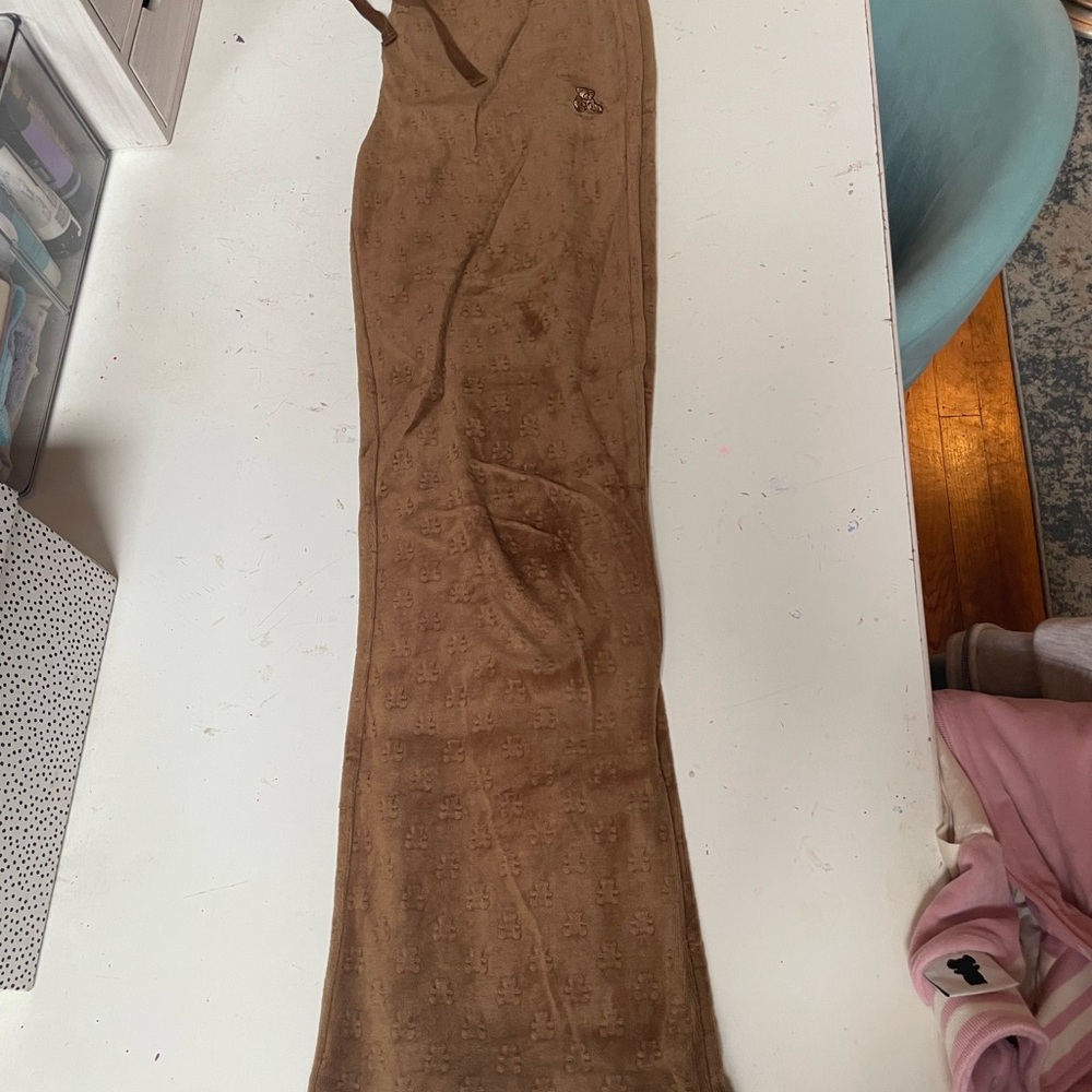 Teddy Fresh Brown Suede Flare Pants